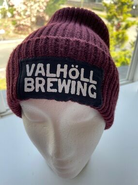 Valholl Brewing Maroon Slouch Beanie One size